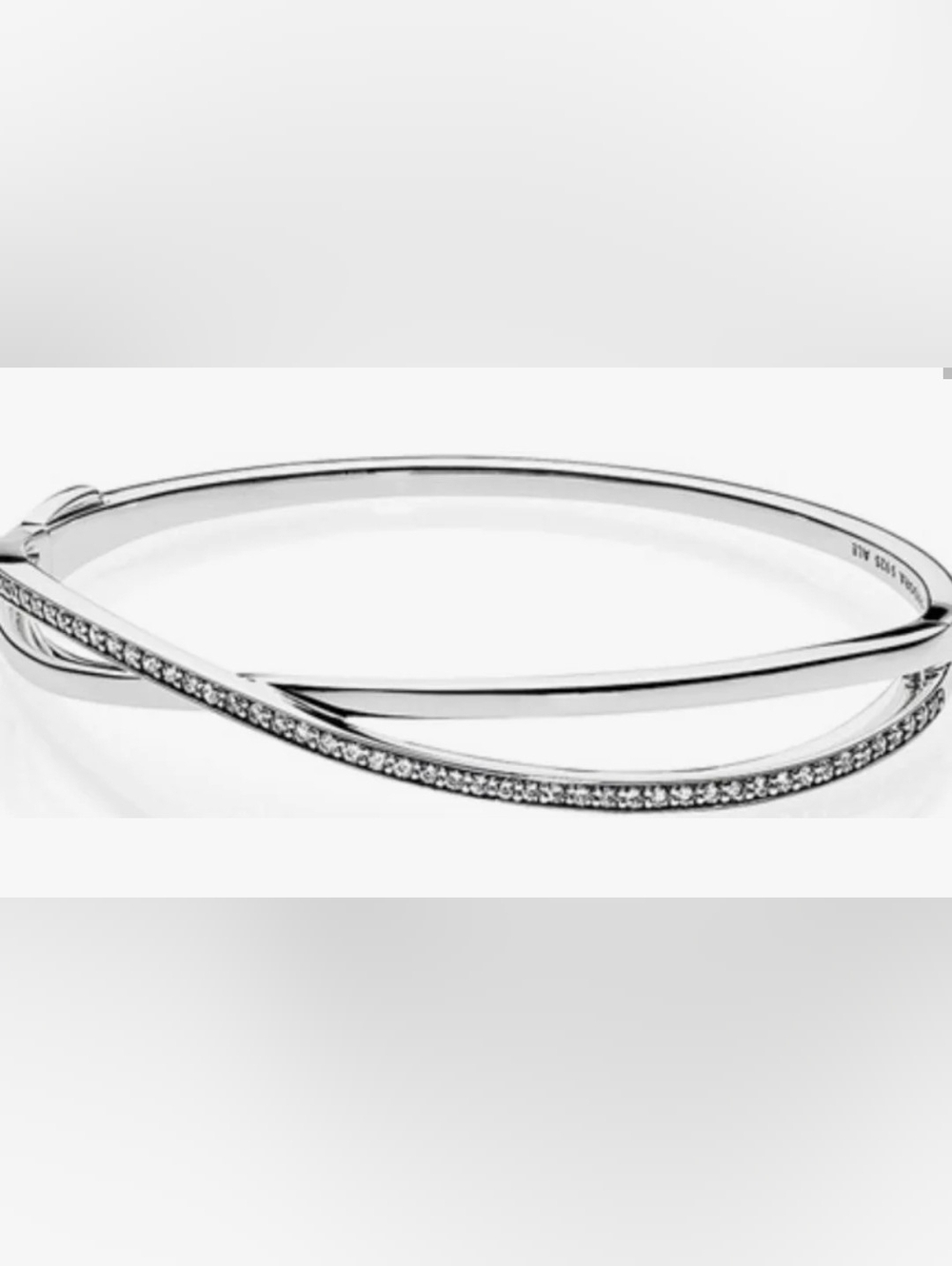 Retired Pandora Entwined Bangle Bracelet Sterling Silver